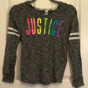 Justice Rainbow Letter Hoodie